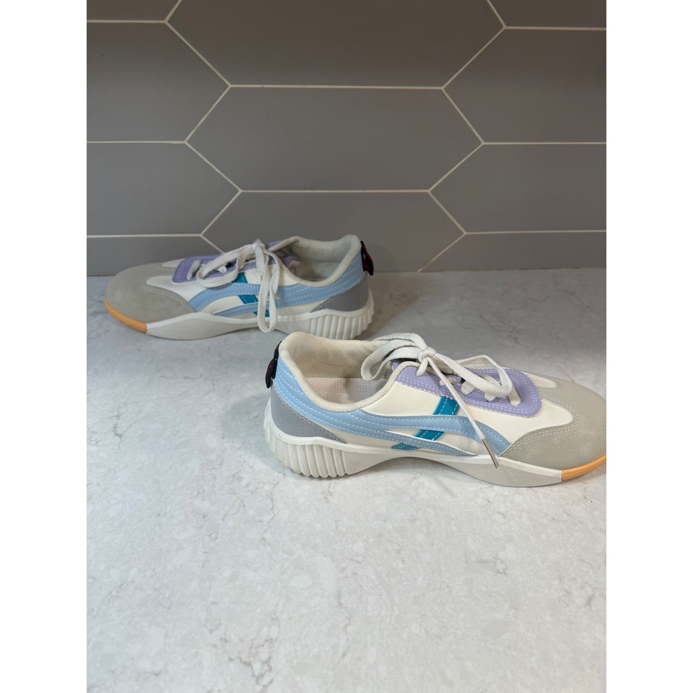 De Florance Womens Vintage Multi-Color Sneakers Blue Purple Grey Size 8.5 US